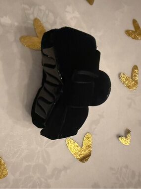 J. Crew Black Velvet Hair Claw